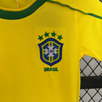 Camisa Retrô Brasil 1998 Kit Infantil