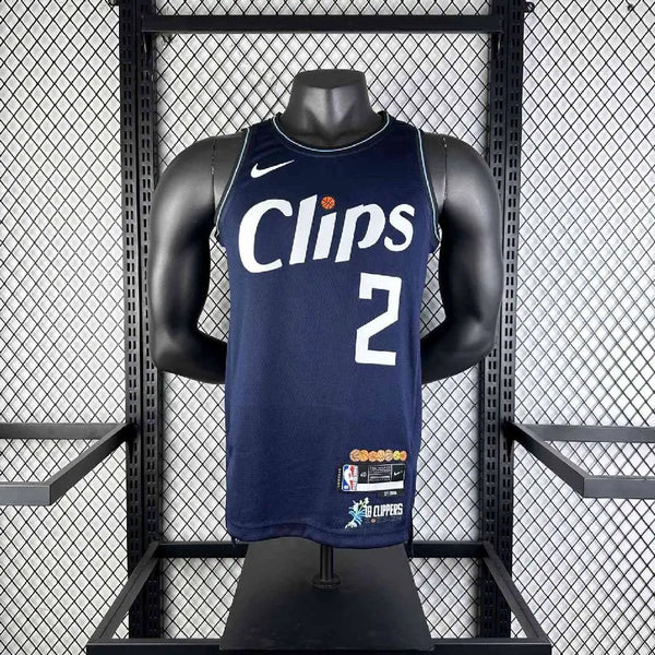 Regata azul masculina Kawhi Leonard 2024 – Edição City