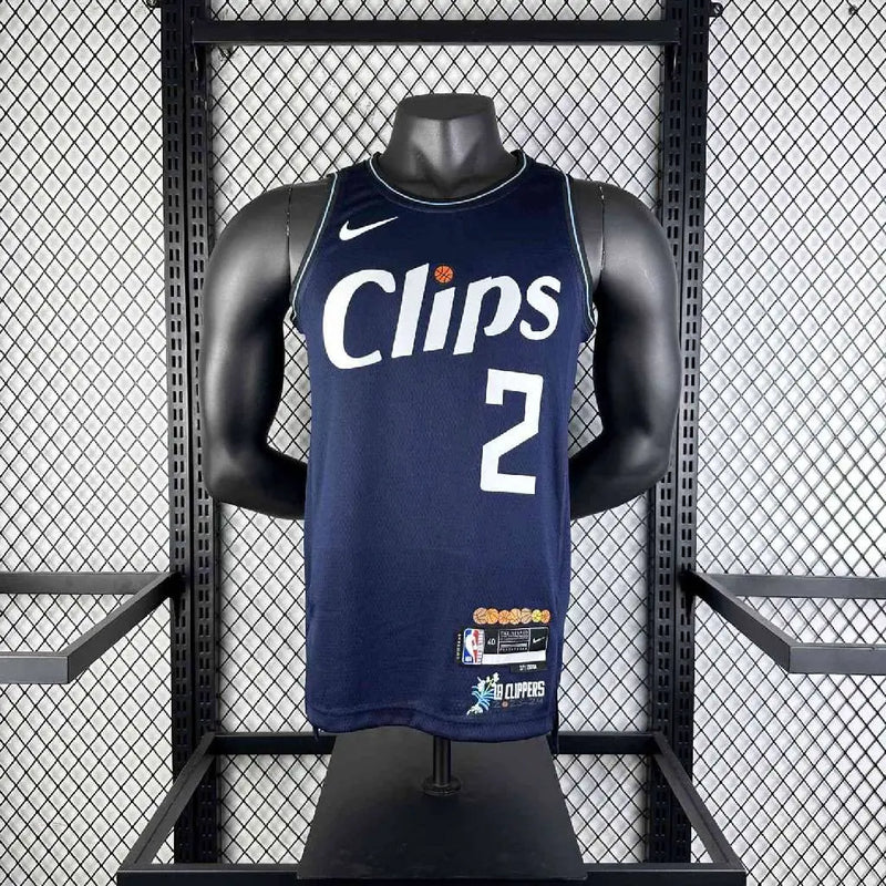 Regata azul masculina Kawhi Leonard 2024 – Edição City