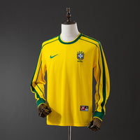 Camisa I Retrô Brasil Copa do Mundo 1998 Manga Longa