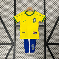 Camisa Retrô Brasil 1998 Kit Infantil