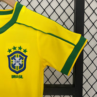 Camisa Retrô Brasil 1998 Kit Infantil