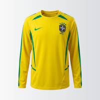 Camisa I Retrô Brasil Copa do Mundo 2002 Manga Long