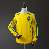 Camisa I Retrô Brasil Copa do Mundo 2002 Manga Long