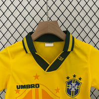 Camisa Retrô Brasil 1993/94 Kit Infantil