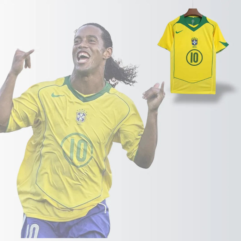 Camisa Retrô Legend - Brasil 2004 - Ronaldinho 10