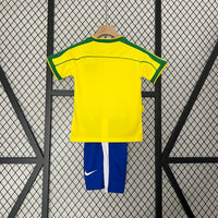 Camisa Retrô Brasil 1998 Kit Infantil